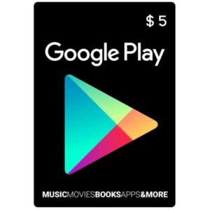GOOGLE PLAY GIFT CARD de 5 $