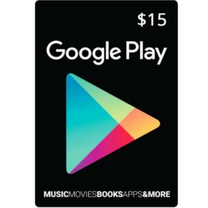 GOOGLE PLAY GIFT CARD de 15 $