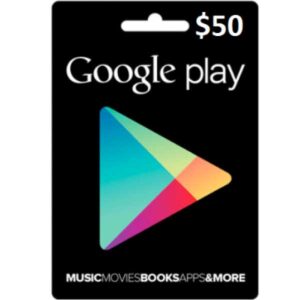 GOOGLE PLAY GIFT CARD de 50 $